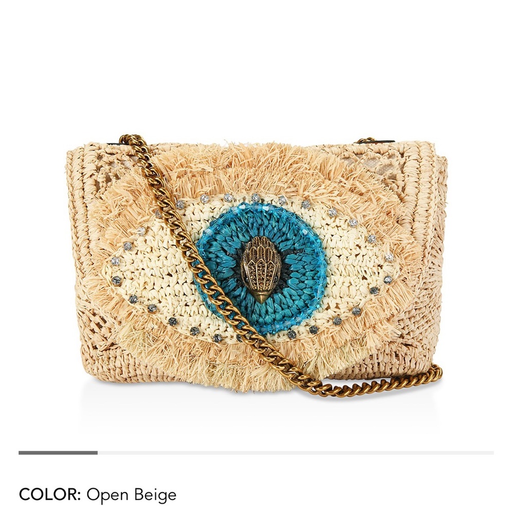 Kensington Evil Eye Raffia Crossbody
